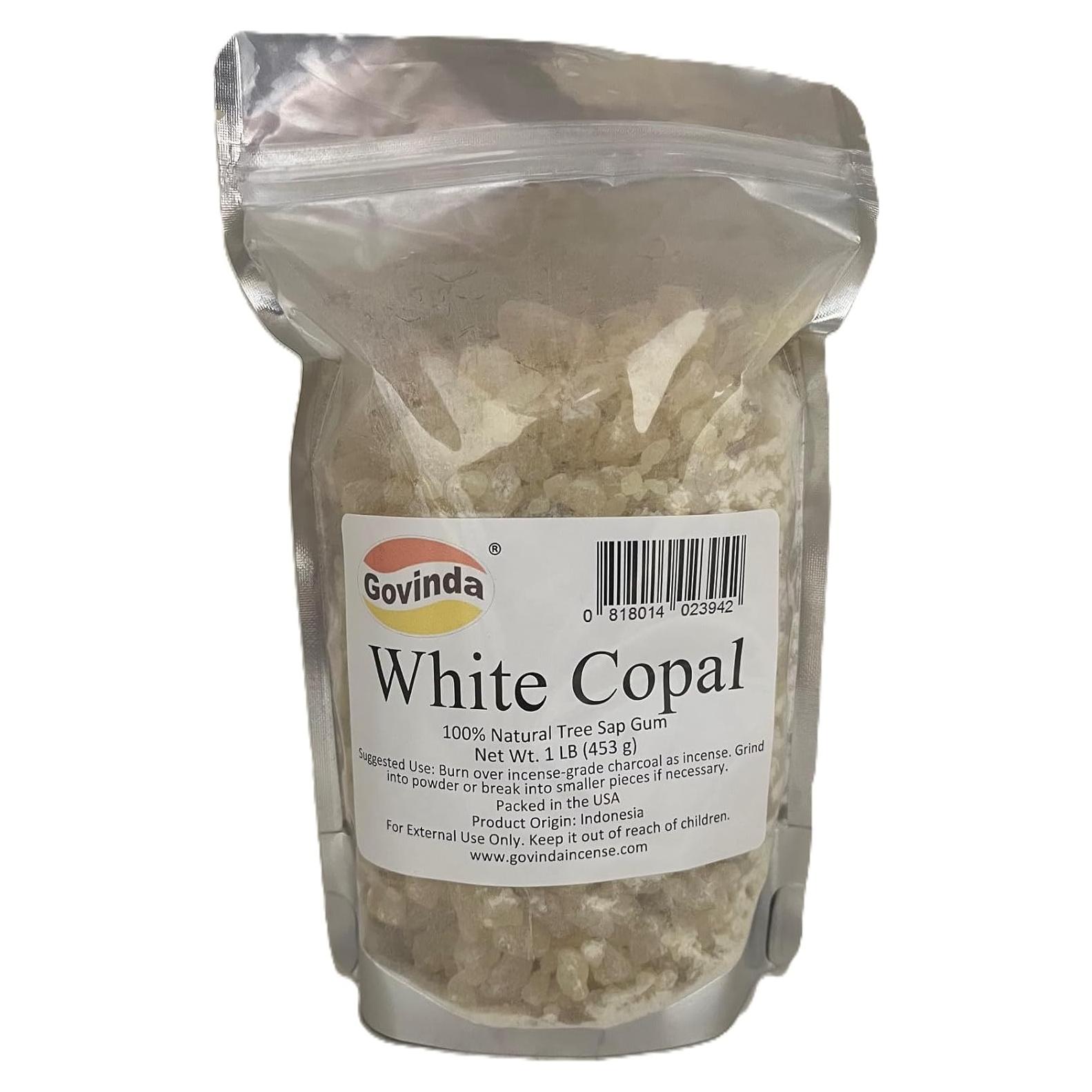 Goma de resina de copal blanco Govinda 453 g - Incienso puro