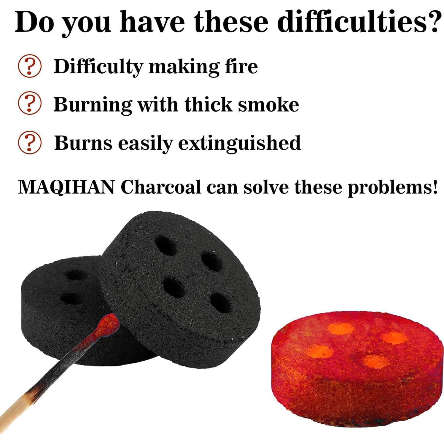 Briquetas de Carbón para Incienso MAQIHAN 50mm - 20PCS