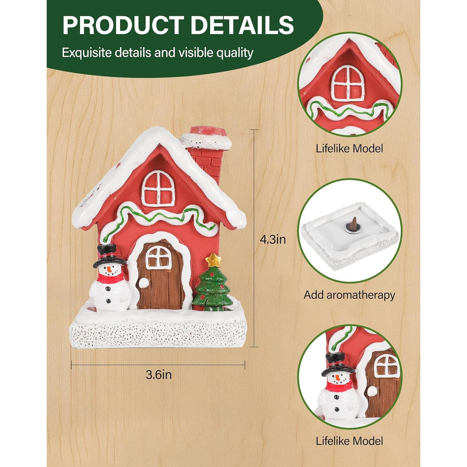 Horno de Incienso Navidad Casa de Jengibre iStatue 10.9 cm