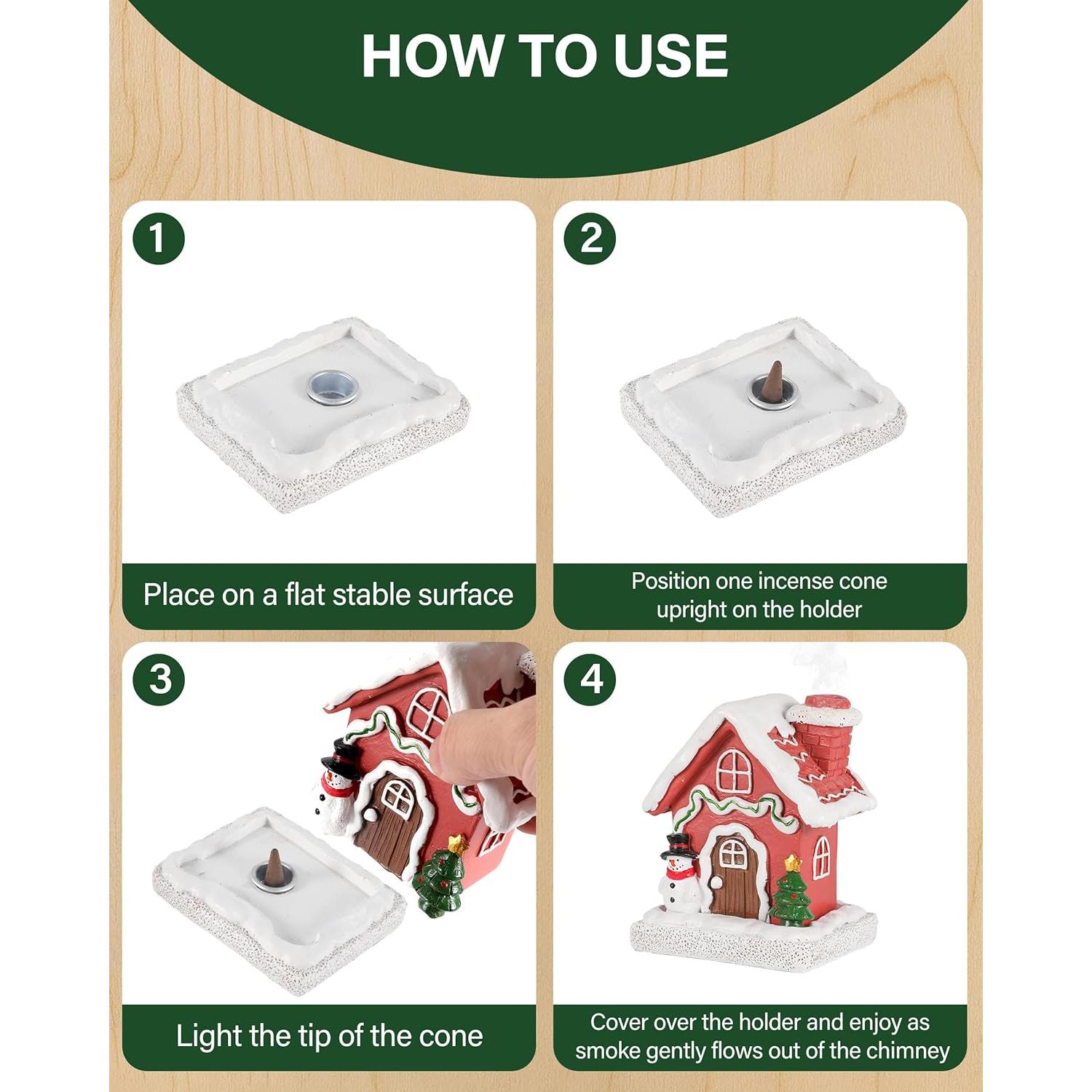 Horno de Incienso Navidad Casa de Jengibre iStatue 10.9 cm