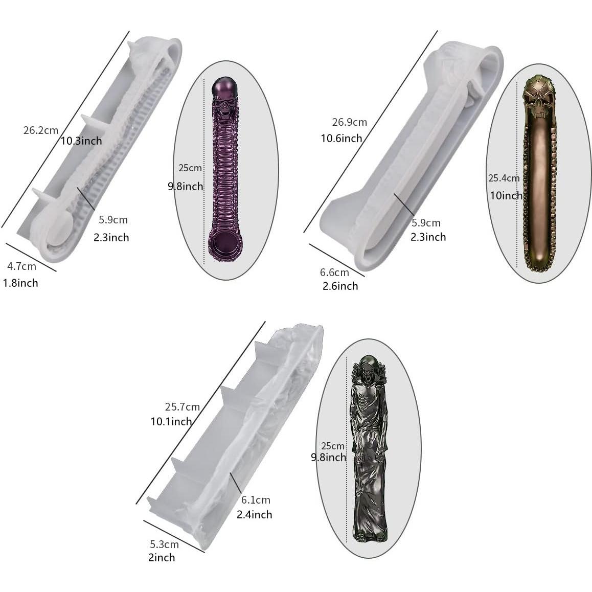 Molde de Silicona para Soporte de Incienso Yalulu 3 Piezas