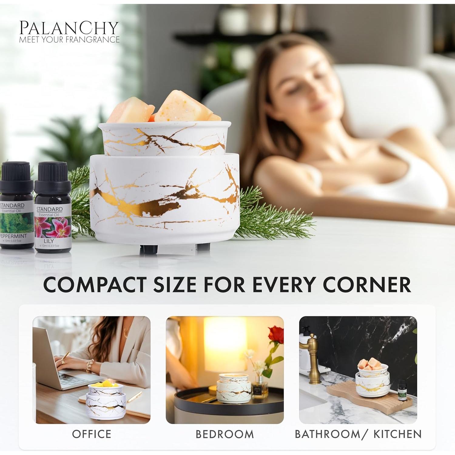 Calentador de Cera Eléctrico PALANCHY 3-en-1 Cerámica 17W