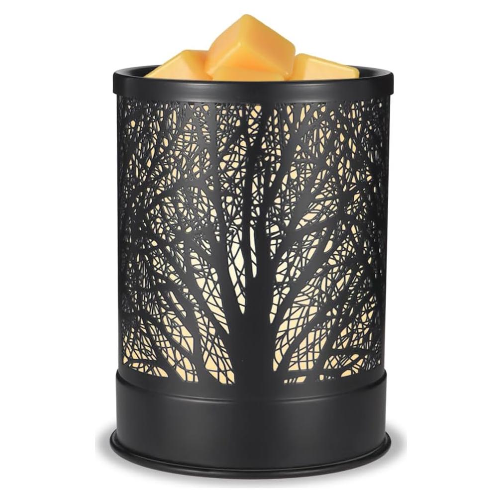 Calentador de Cera Eléctrico Nawaza N9831 con Luz LED - Árbol Negro