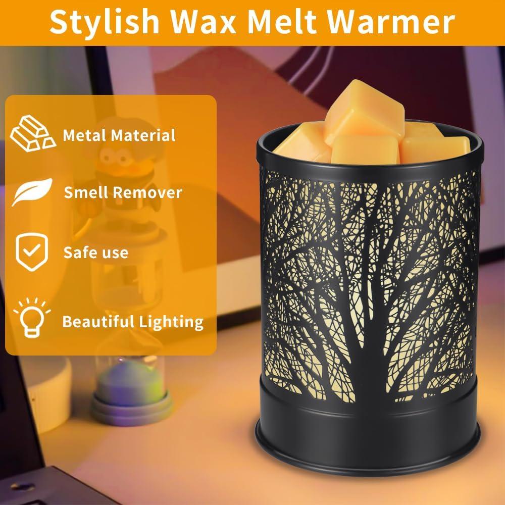 Calentador de Cera Eléctrico Nawaza N9831 con Luz LED - Árbol Negro