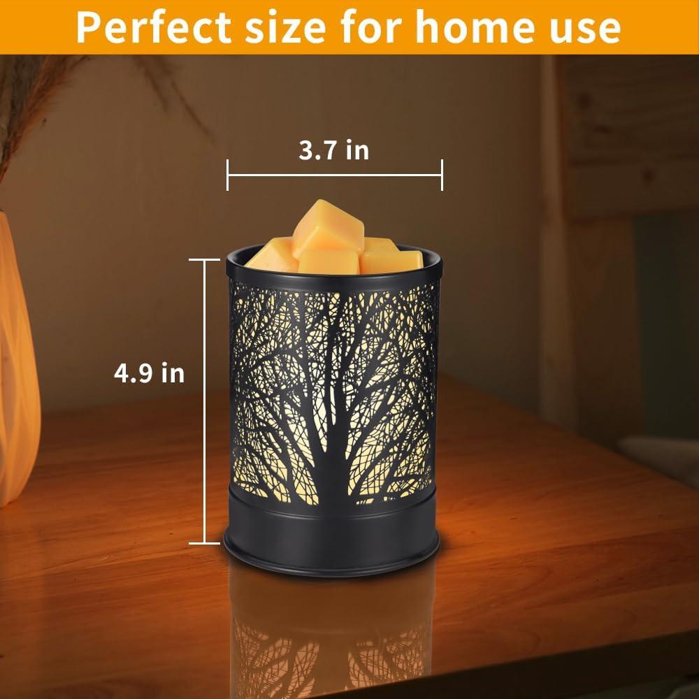 Calentador de Cera Eléctrico Nawaza N9831 con Luz LED - Árbol Negro