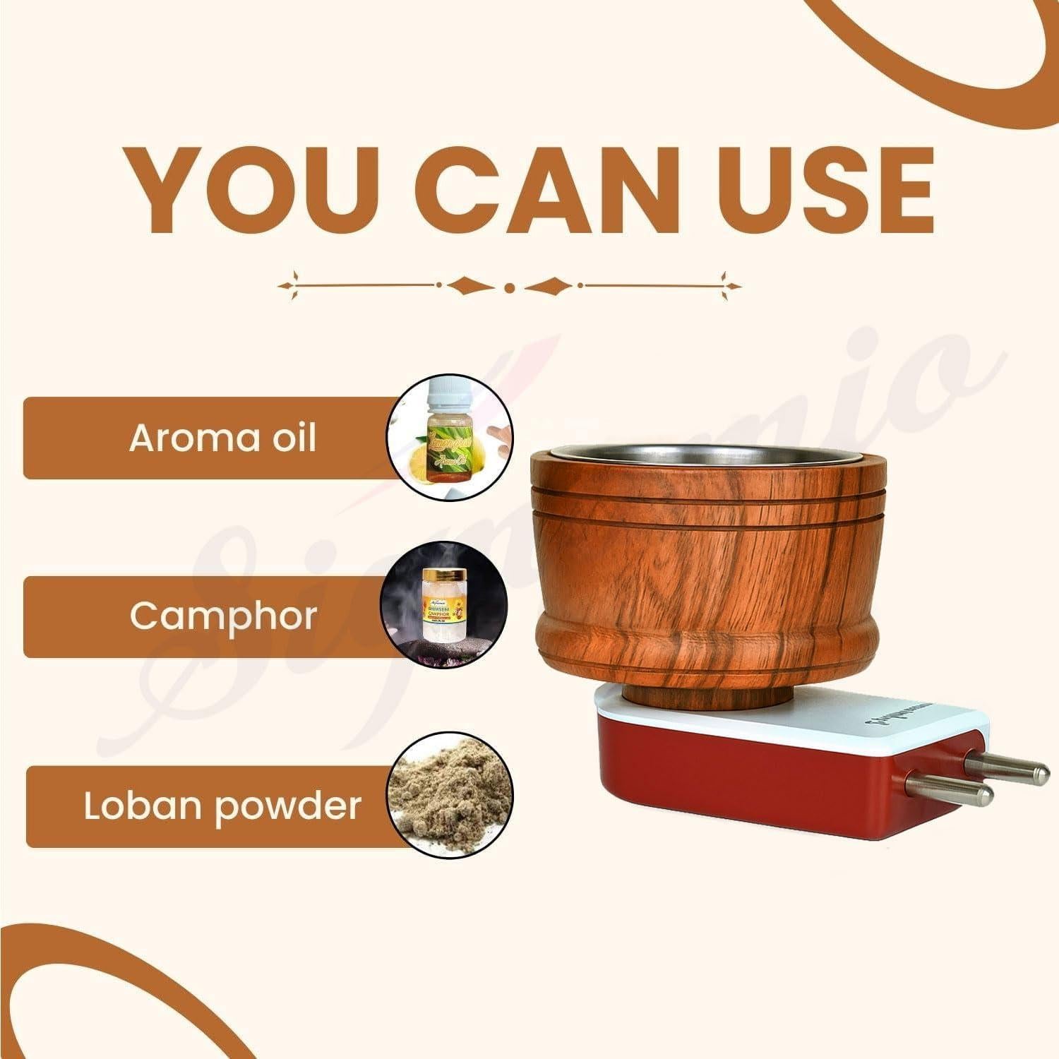 Difusor Eléctrico de Aceite Aromático SIGNAMIO DN-1 Madera