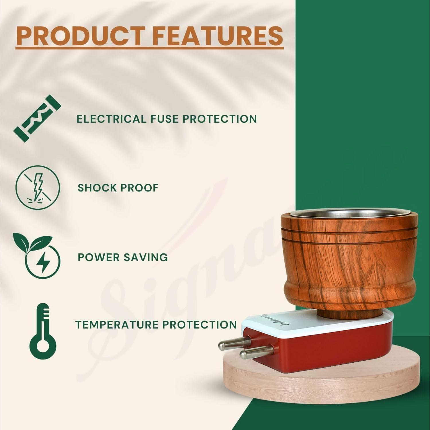 Difusor Eléctrico de Aceite Aromático SIGNAMIO DN-1 Madera
