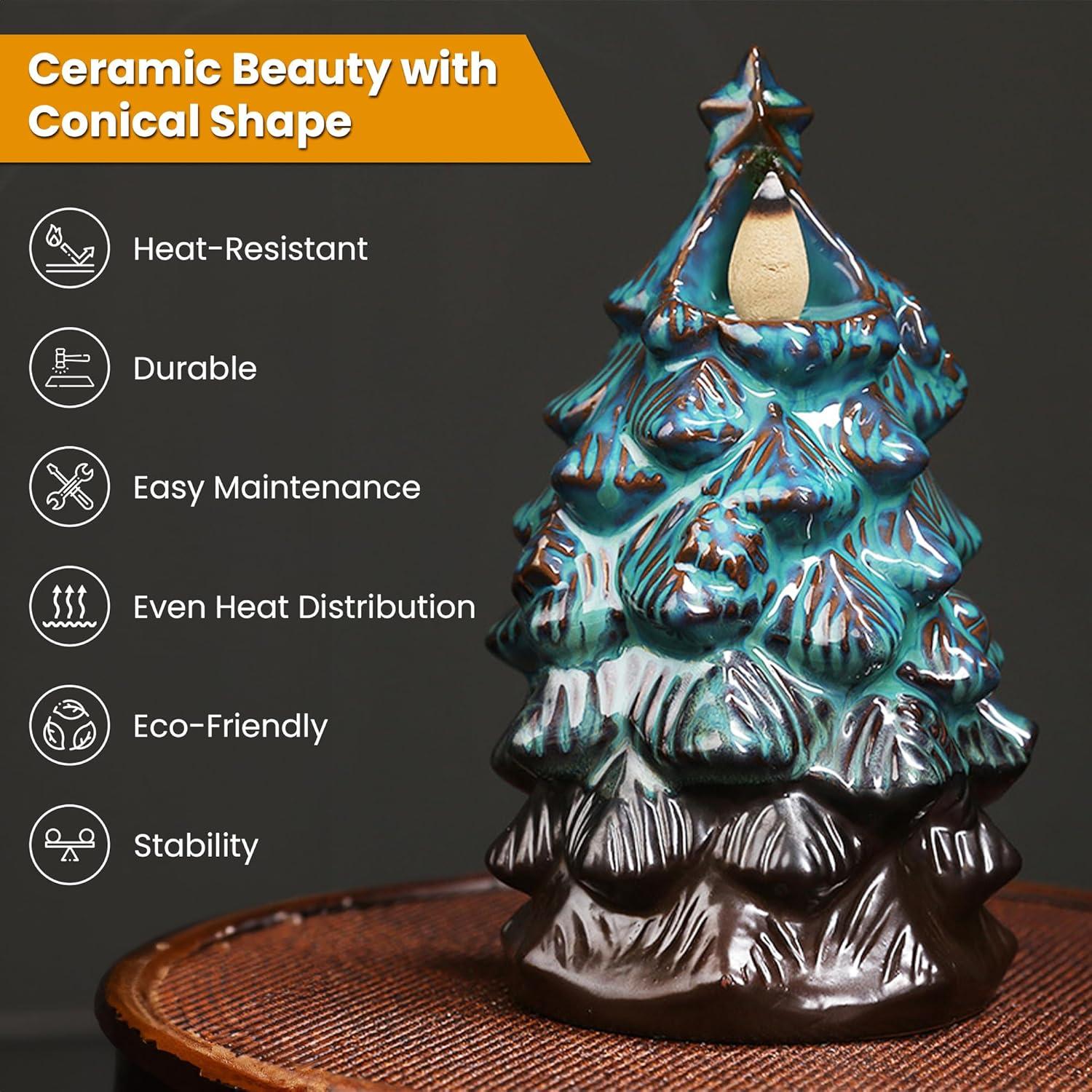 Soporte de Incienso de Retroceso CasaFoyer con 120 Conos