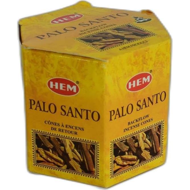 Conos de Incienso HEM Palo Santo - 20 Unidades, Quema 40 Min