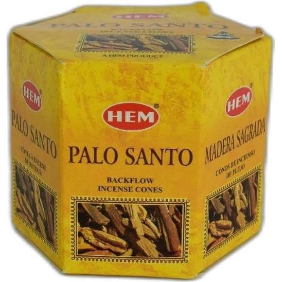 Conos de Incienso HEM Palo Santo - 20 Unidades, Quema 40 Min