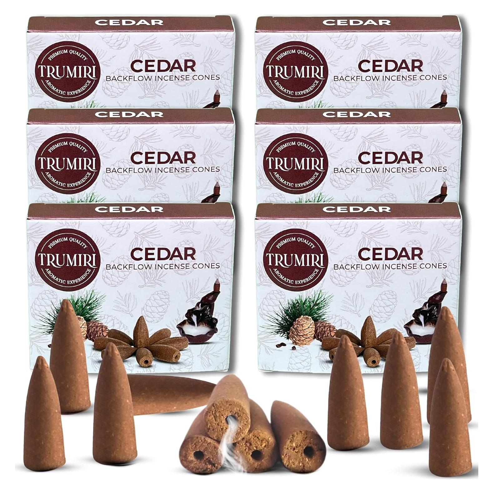 Conos de Incienso de Retroceso TRUMIRI - 60 Unidades Cedro