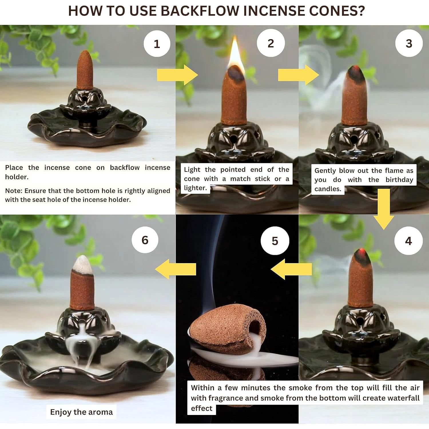 Conos de Incienso de Retroceso TRUMIRI - 60 Unidades Cedro