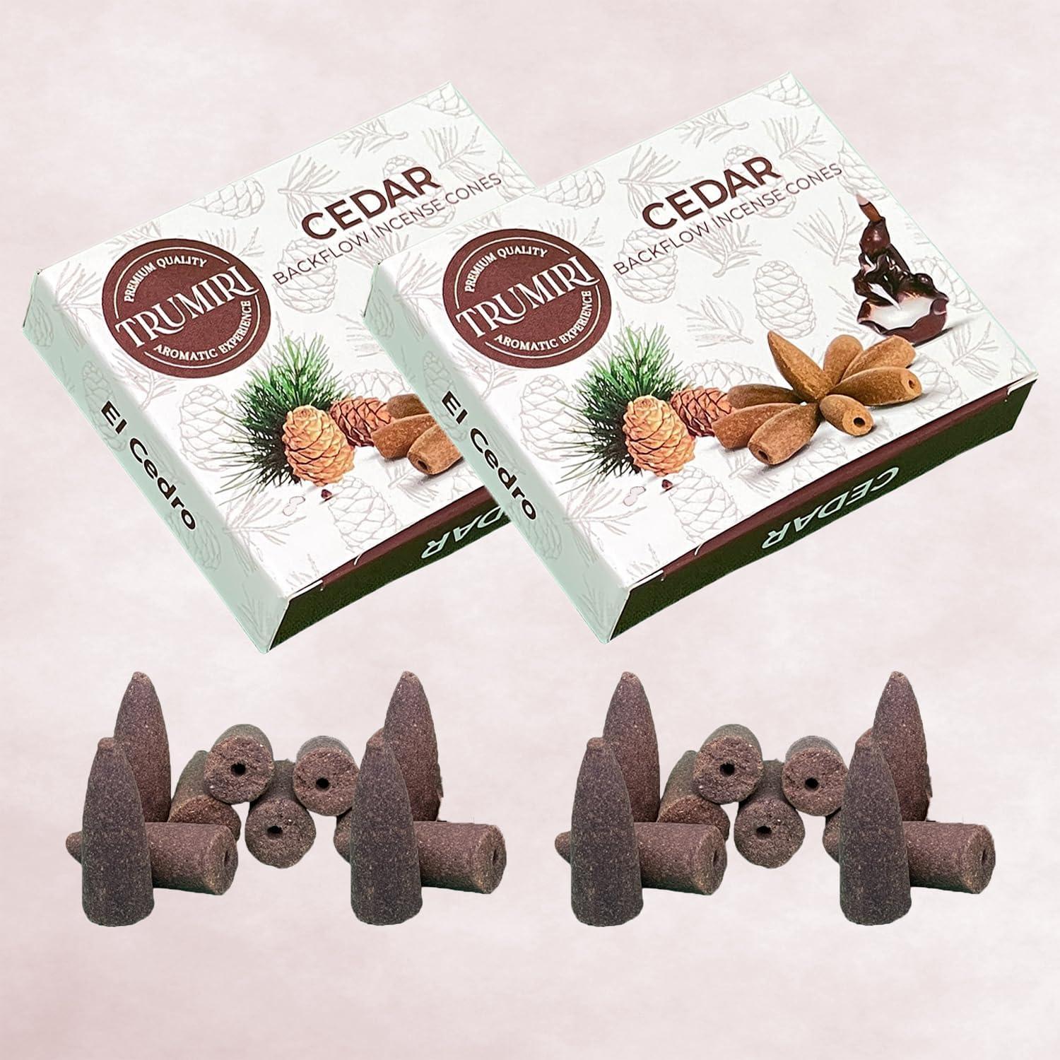 Conos de Incienso de Retroceso TRUMIRI - 60 Unidades Cedro