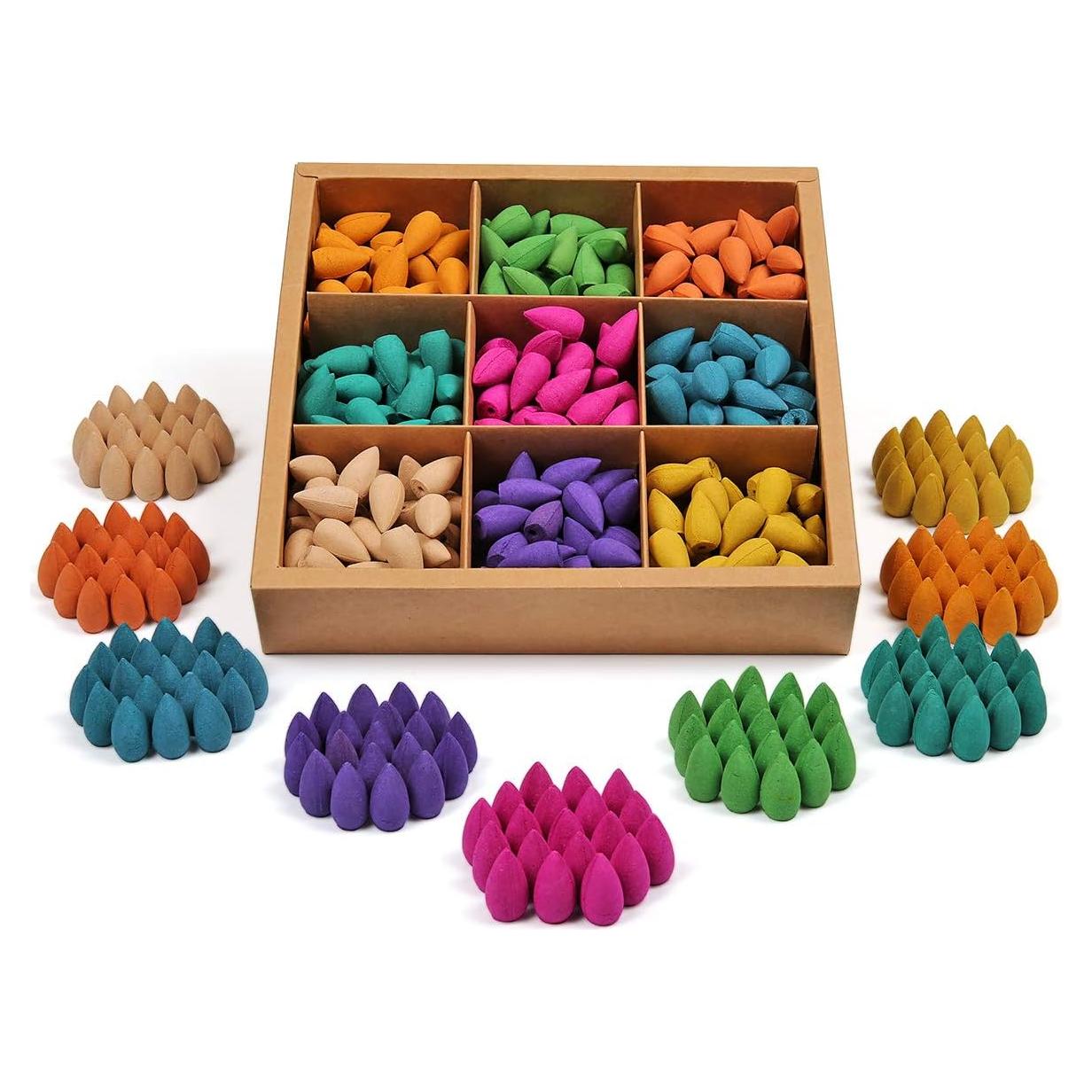 Conos de Incienso de Retroceso OTOFY 360 Pcs Aromas Naturales