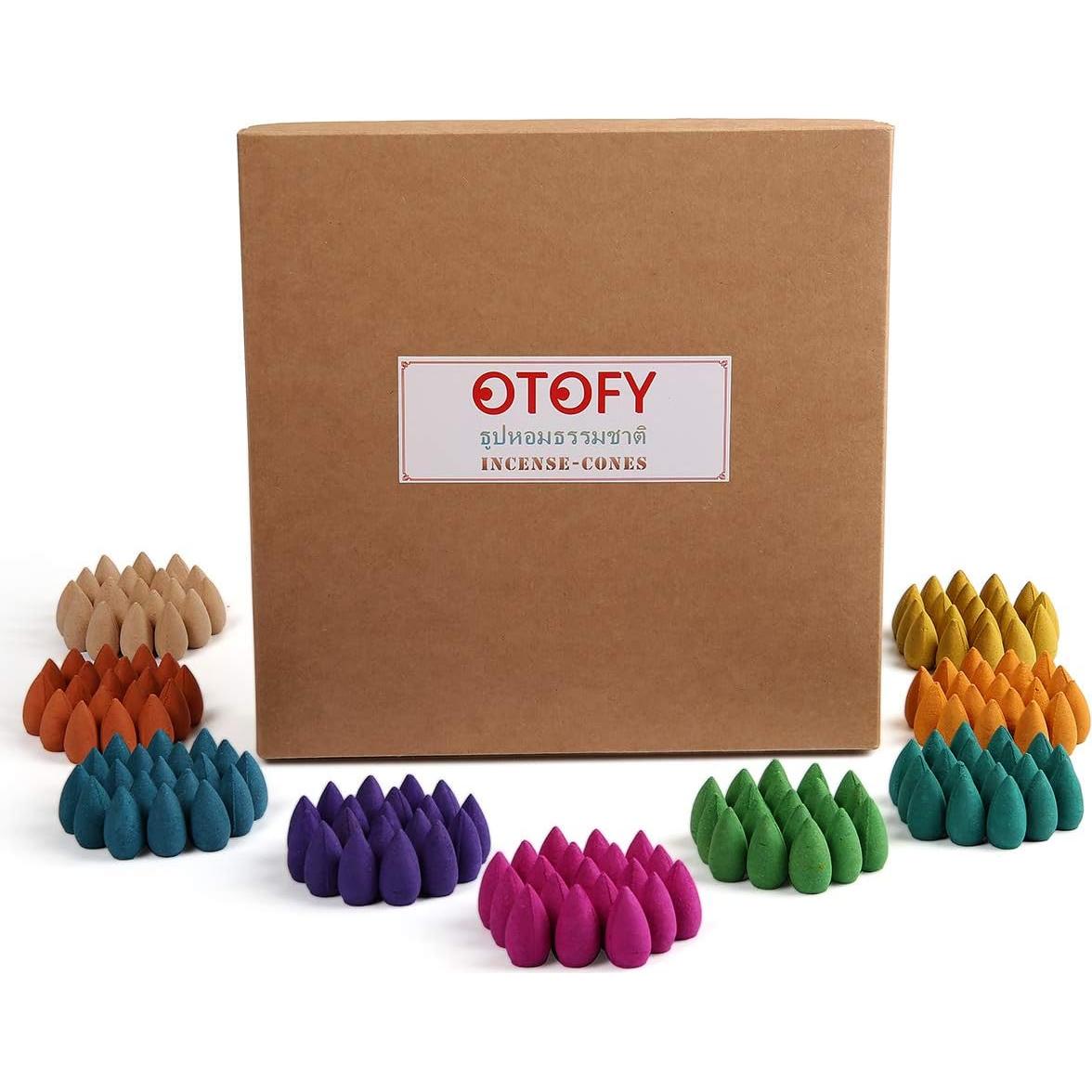 Conos de Incienso de Retroceso OTOFY 360 Pcs Aromas Naturales