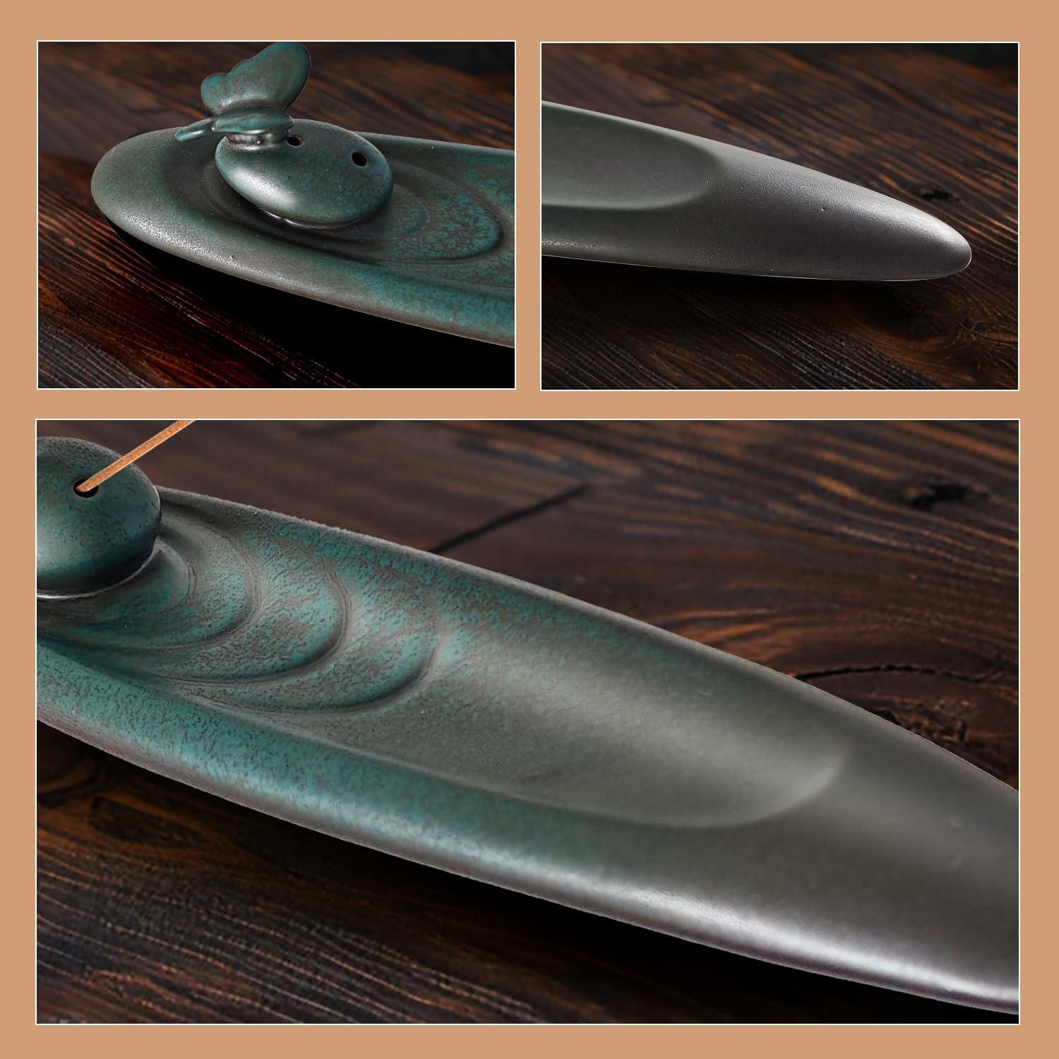 Soporte de Incienso Belsea Mariposa Cerámica Minimalista 22.86 cm