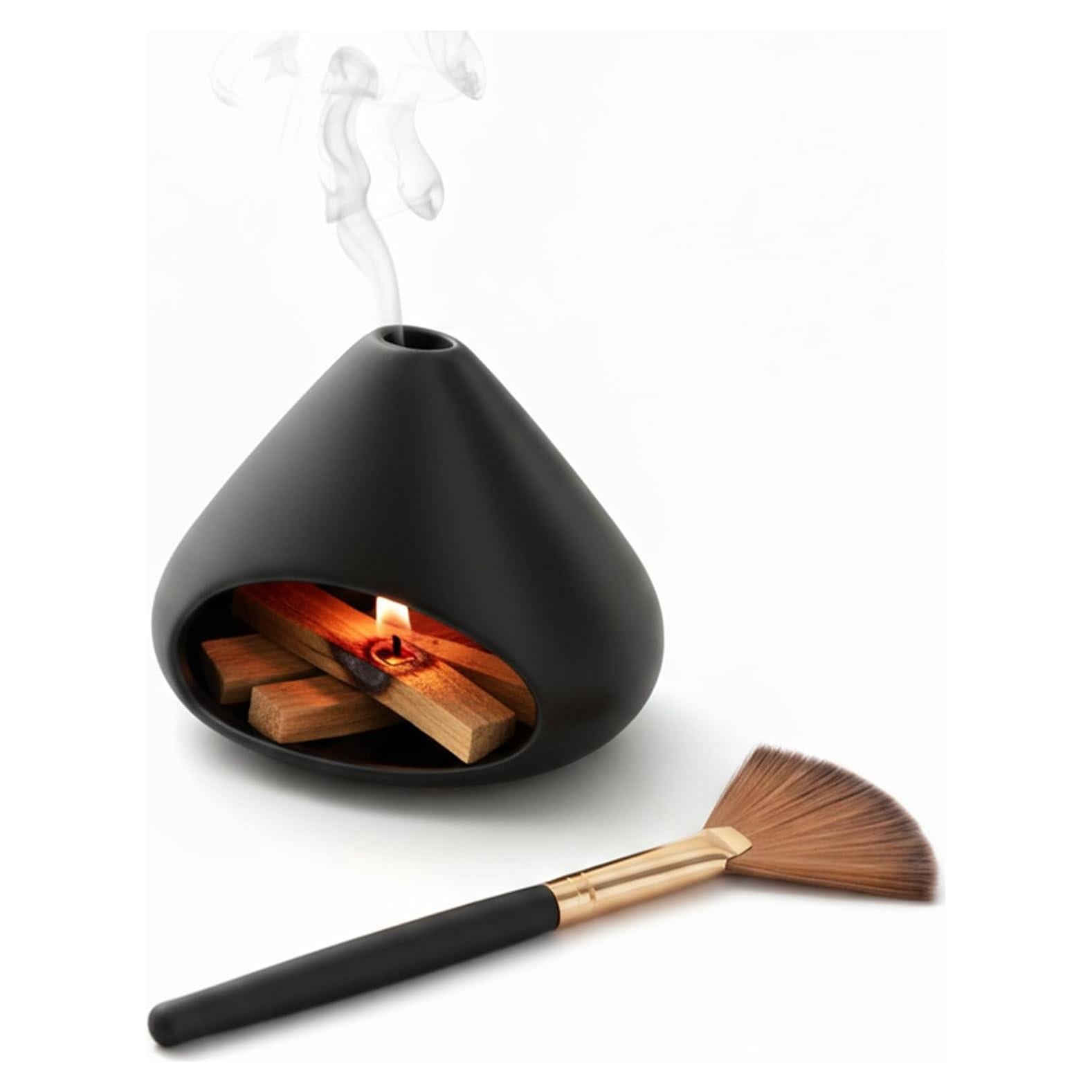 Soporte de Palo Santo DIDIBIRD Mini Chimenea Cerámica Negro