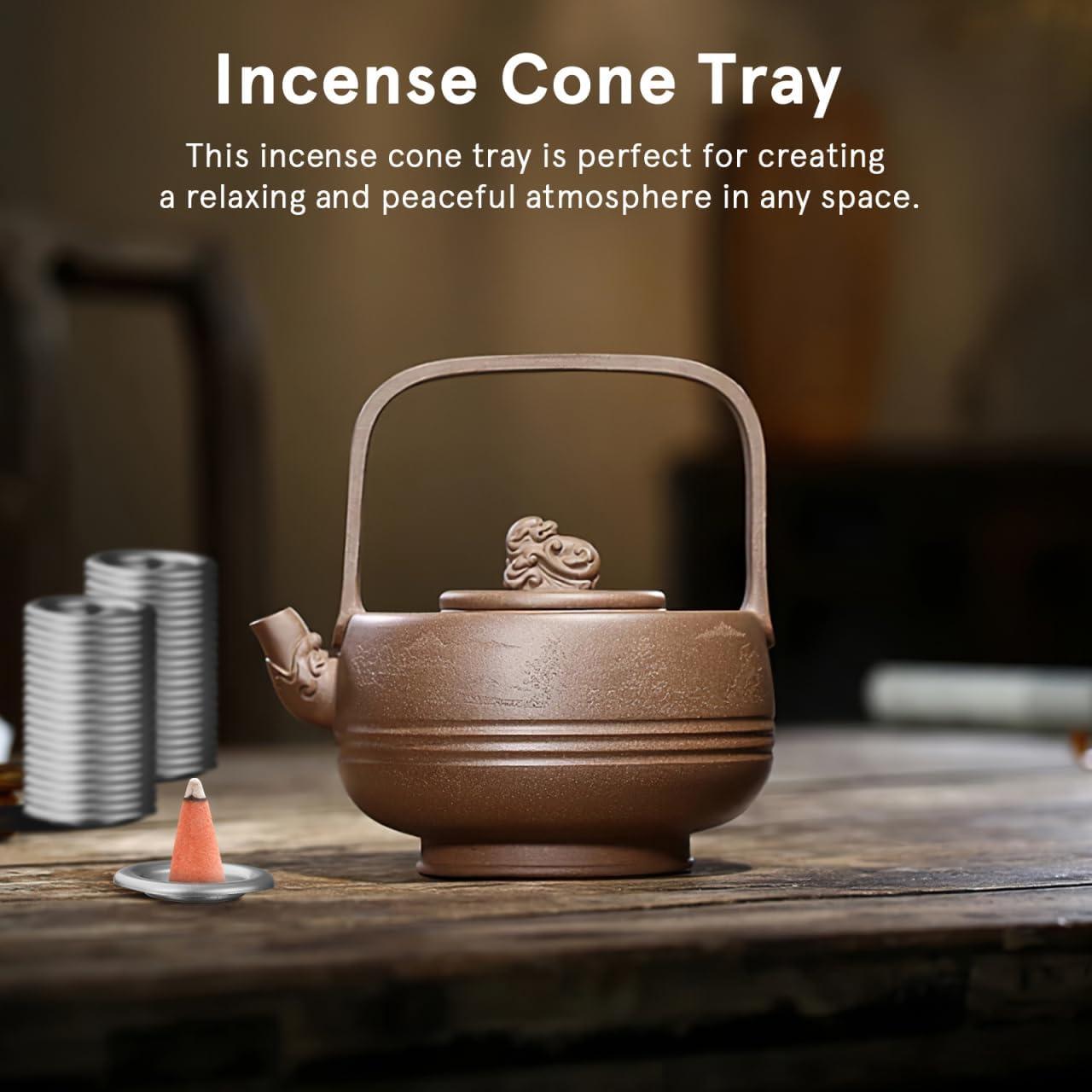 Bandejas de Incienso POPETPOP 50 Pcs - Platos Decorativos de Metal