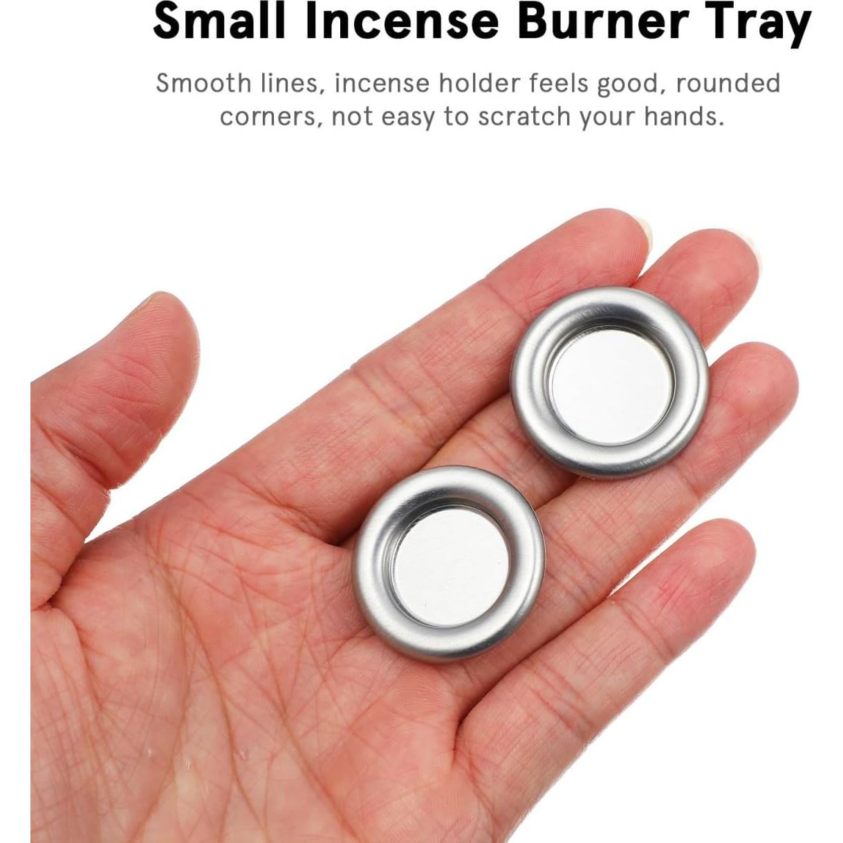 Bandejas de Incienso POPETPOP 50 Pcs - Platos Decorativos de Metal