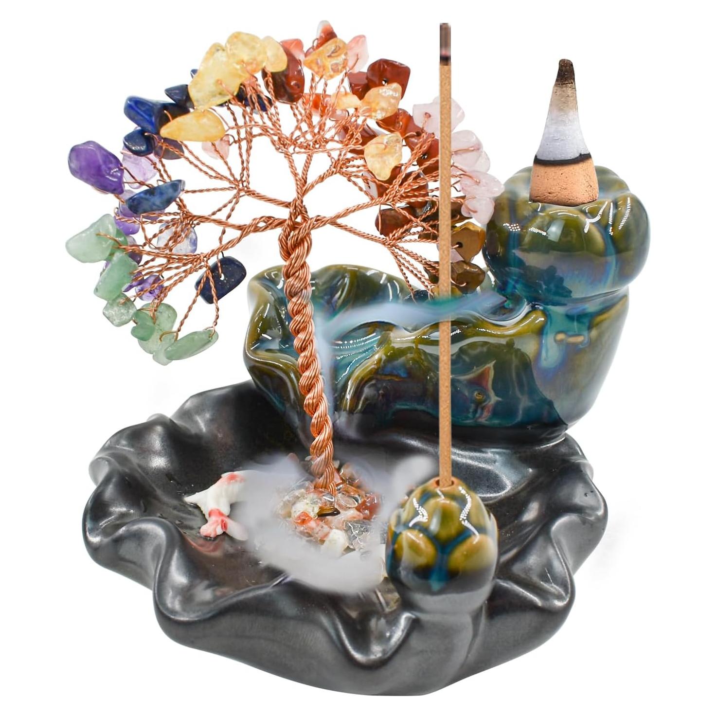 Quemador de Incienso de Retroceso MrMrKura Cerámica 10.9 cm