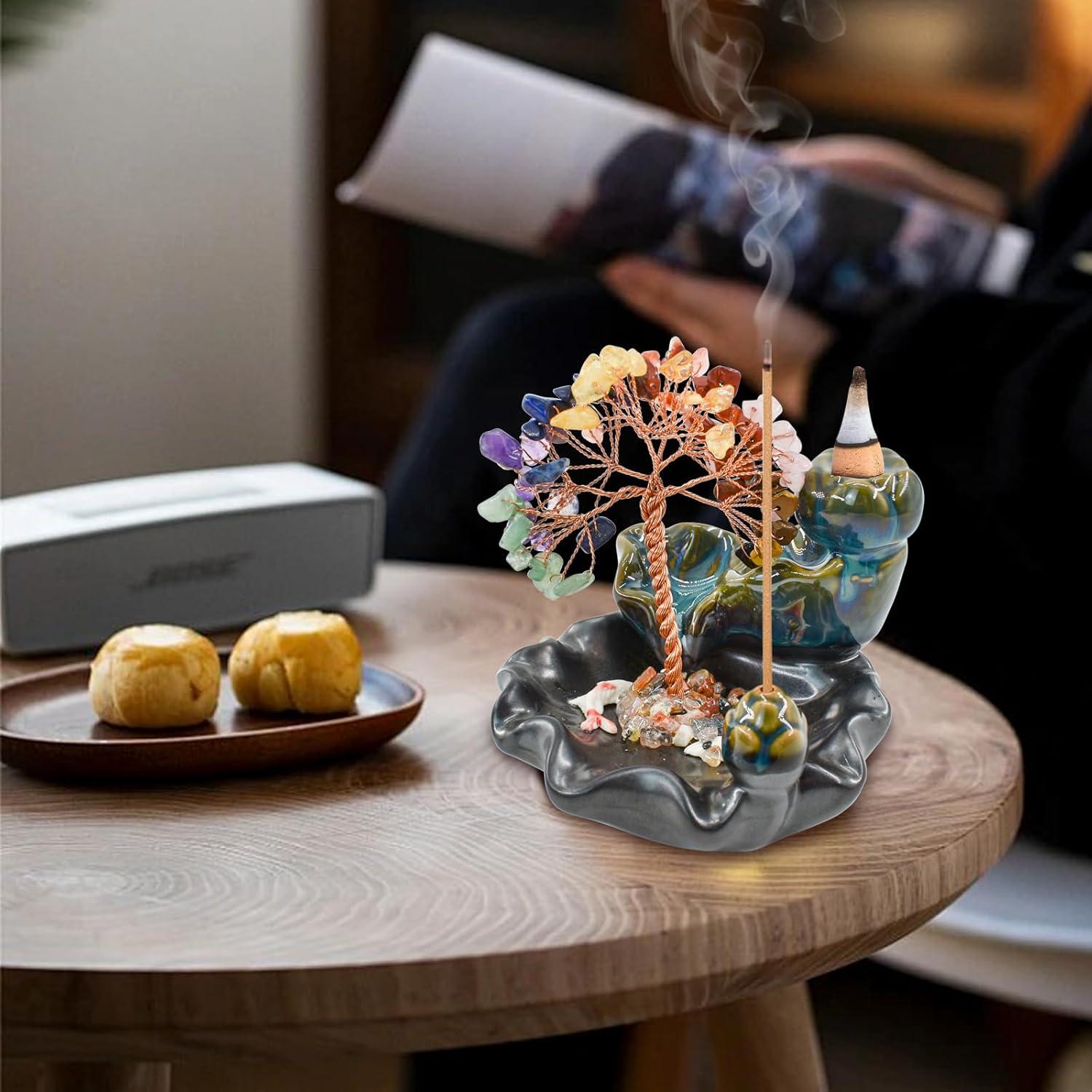 Quemador de Incienso de Retroceso MrMrKura Cerámica 10.9 cm