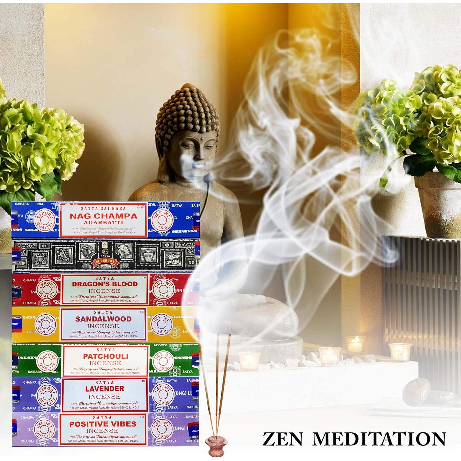 Juego de Incienso Satya Nag Champa 7 Variedades 15 g