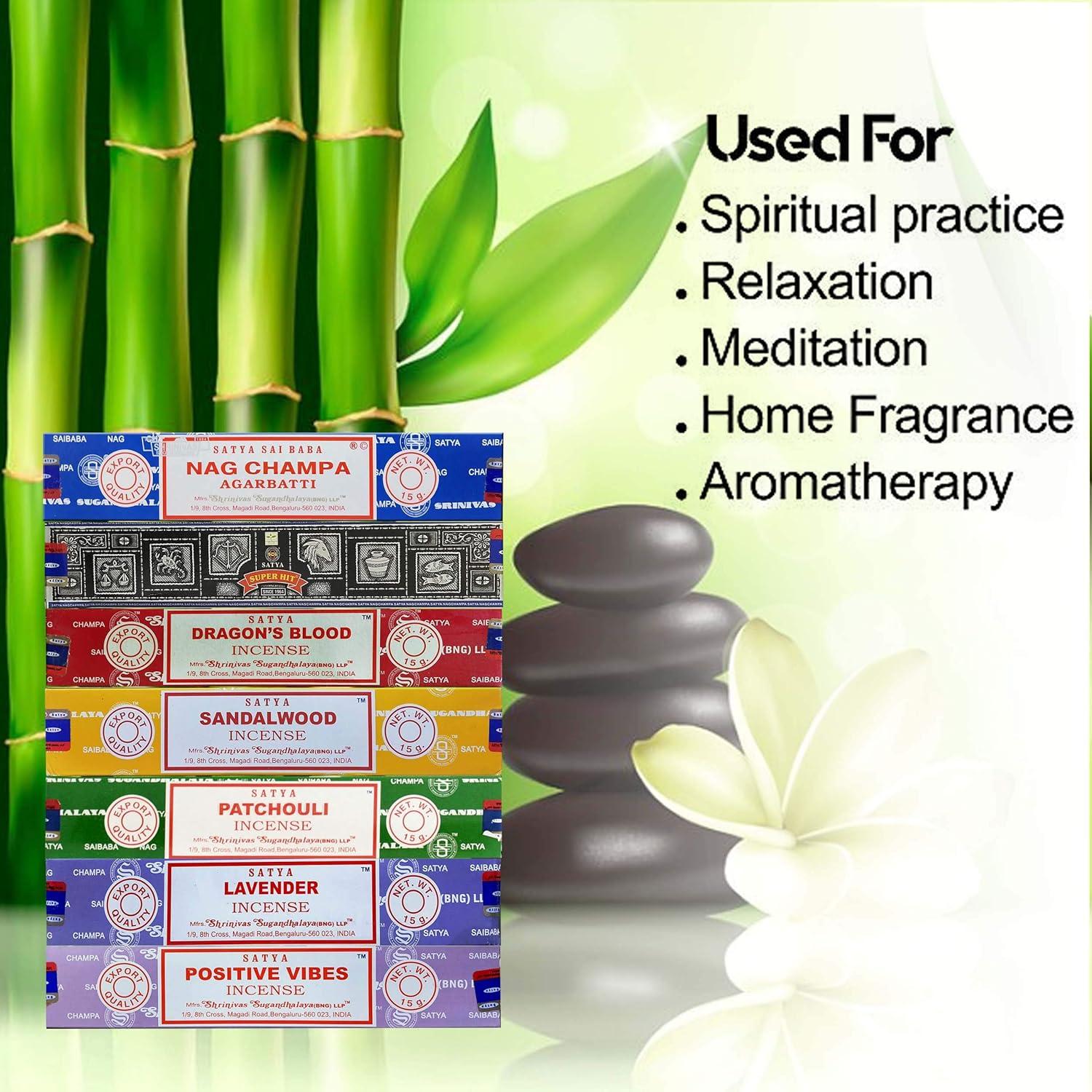 Juego de Incienso Satya Nag Champa 7 Variedades 15 g