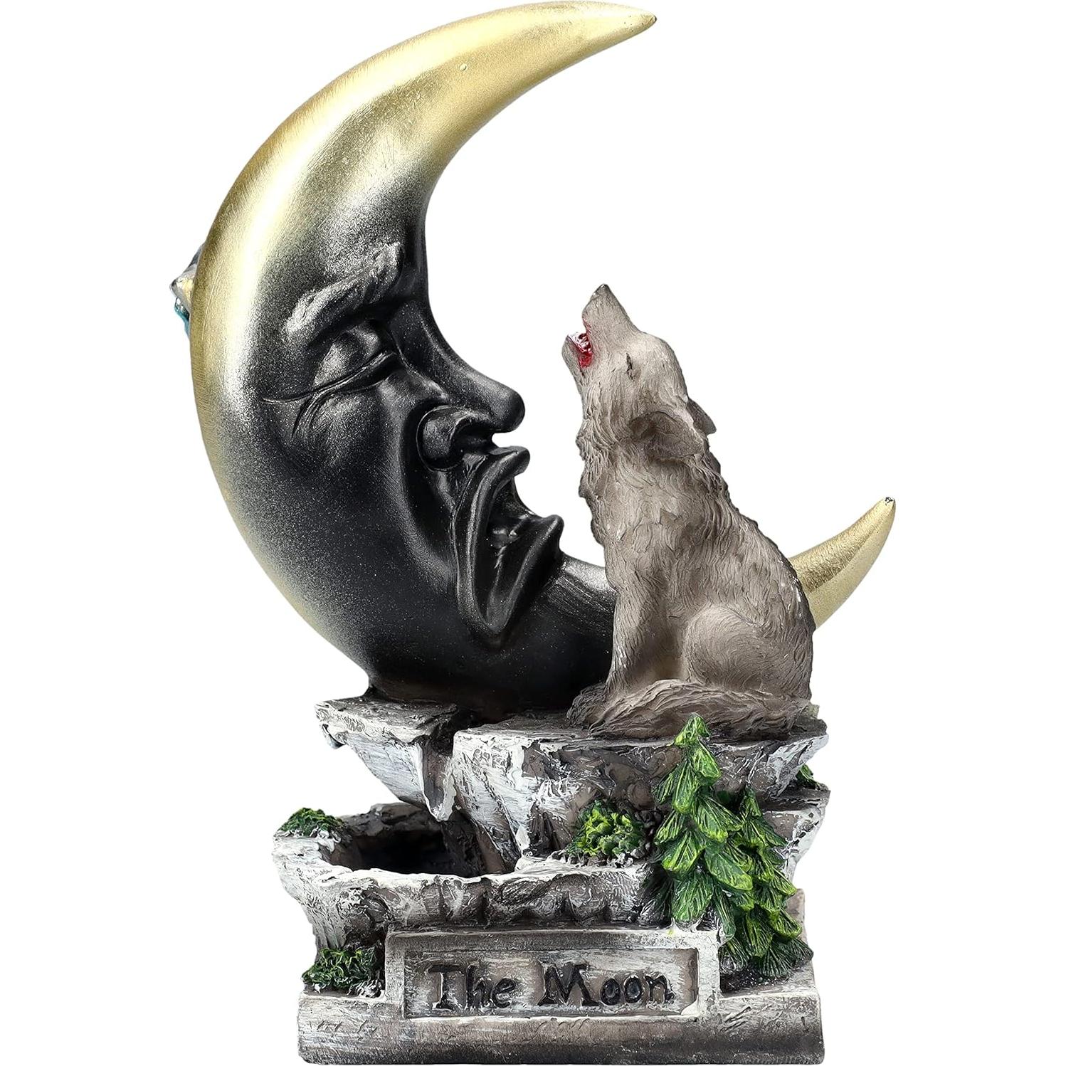 Quemador de Incienso de Retroceso Lobo Aullador Pacific Giftware