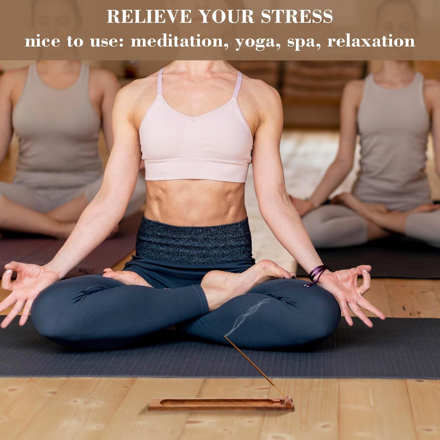 Soporte de Incienso de Madera LXUEJIE 2 Piezas 24 cm