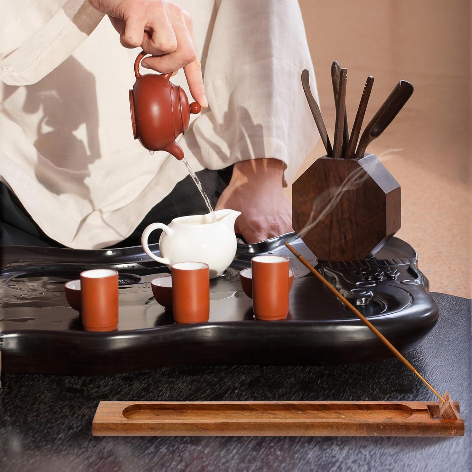 Soporte de Incienso de Madera LXUEJIE 2 Piezas 24 cm