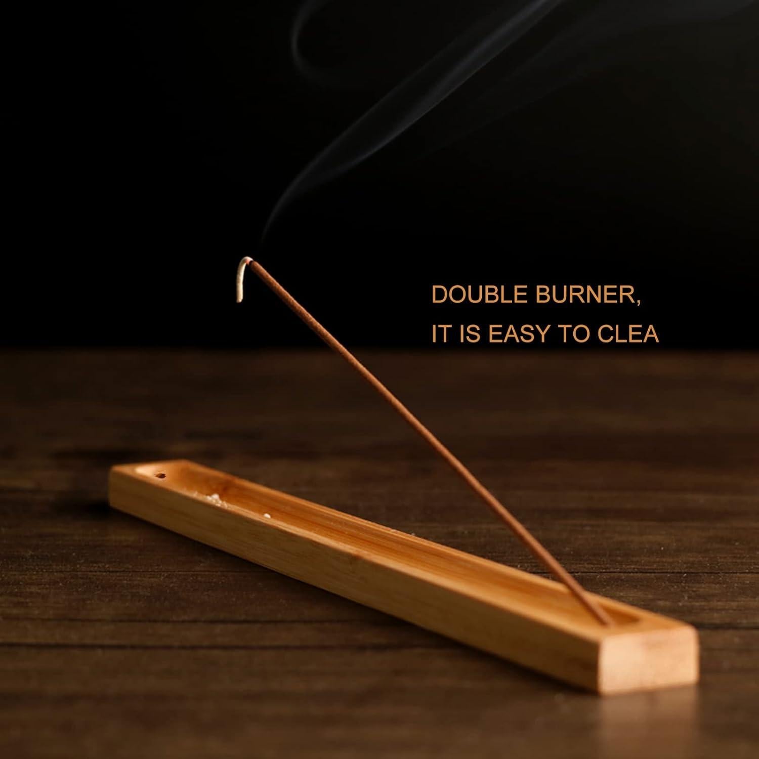 Soporte de Incienso HOSSIAN de Bambú 28 cm - Recogedor de Cenizas