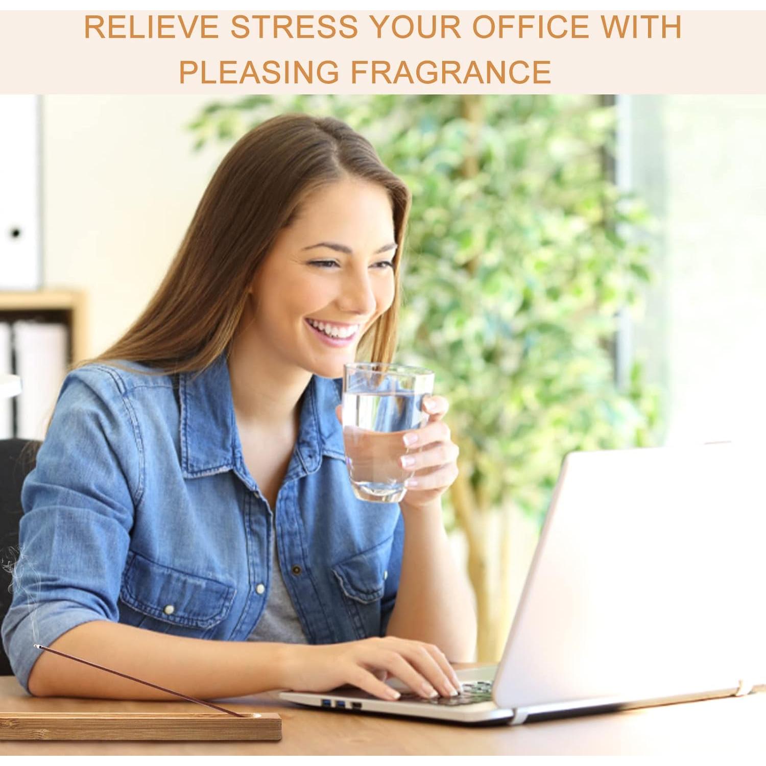 Soporte de Incienso HOSSIAN de Bambú 28 cm - Recogedor de Cenizas