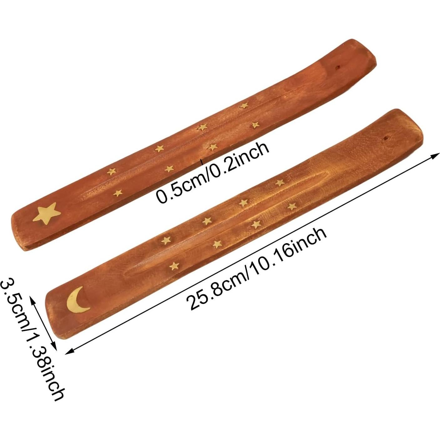 Soporte de Incienso de Madera Vintage Yueton - 4 Piezas