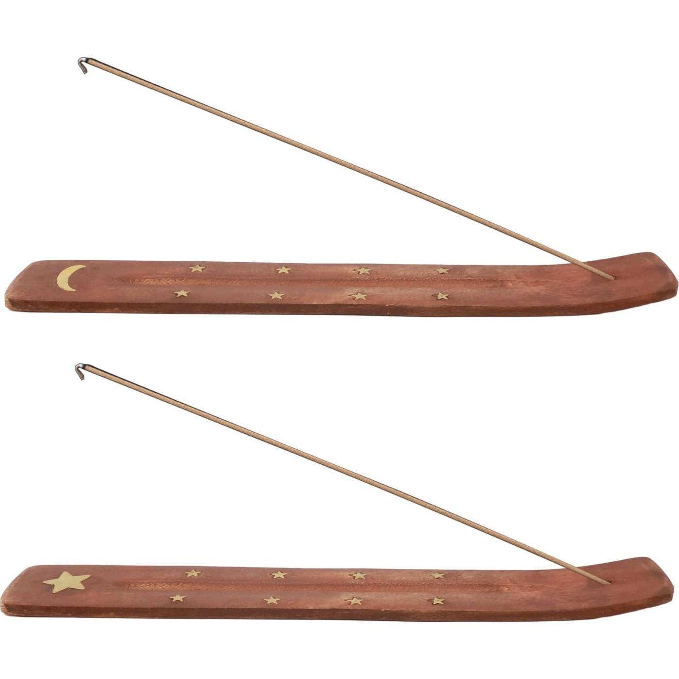 Soporte de Incienso de Madera Vintage Yueton - 4 Piezas