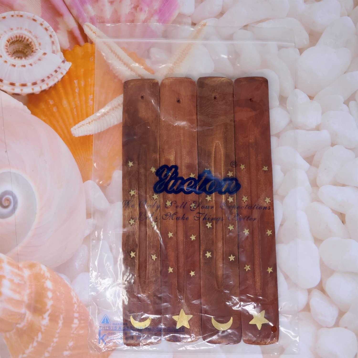 Soporte de Incienso de Madera Vintage Yueton - 4 Piezas