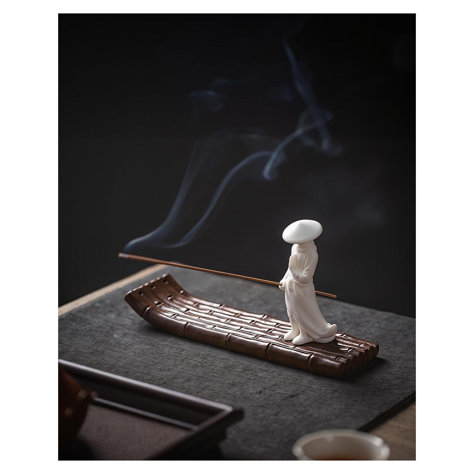 Soporte de Incienso Cerámica TEAVOR Kung Fu Samurai 20.1 cm