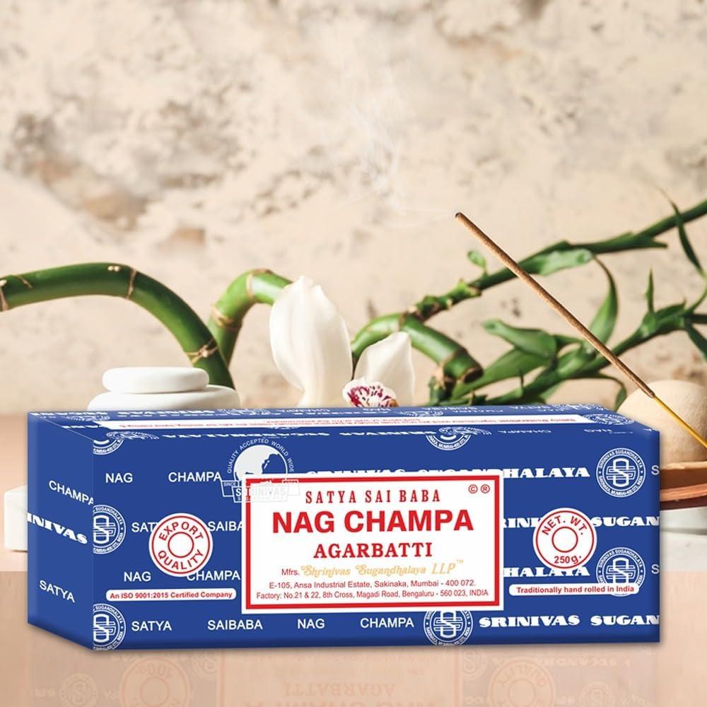Incienso Nag Champa Satya 250g Hecho a Mano para Meditación