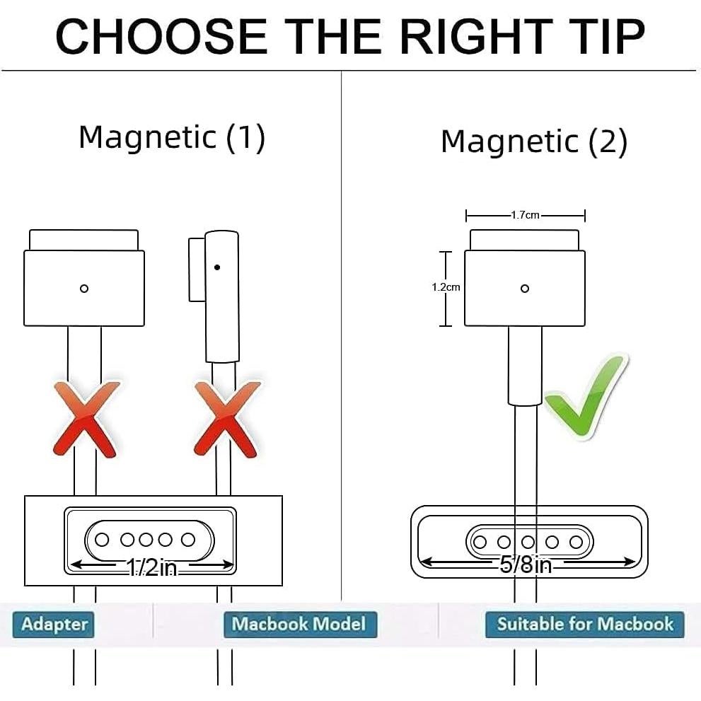 Cargador Adaptador de Poder 85W SiliconV para MacBook Pro/Air