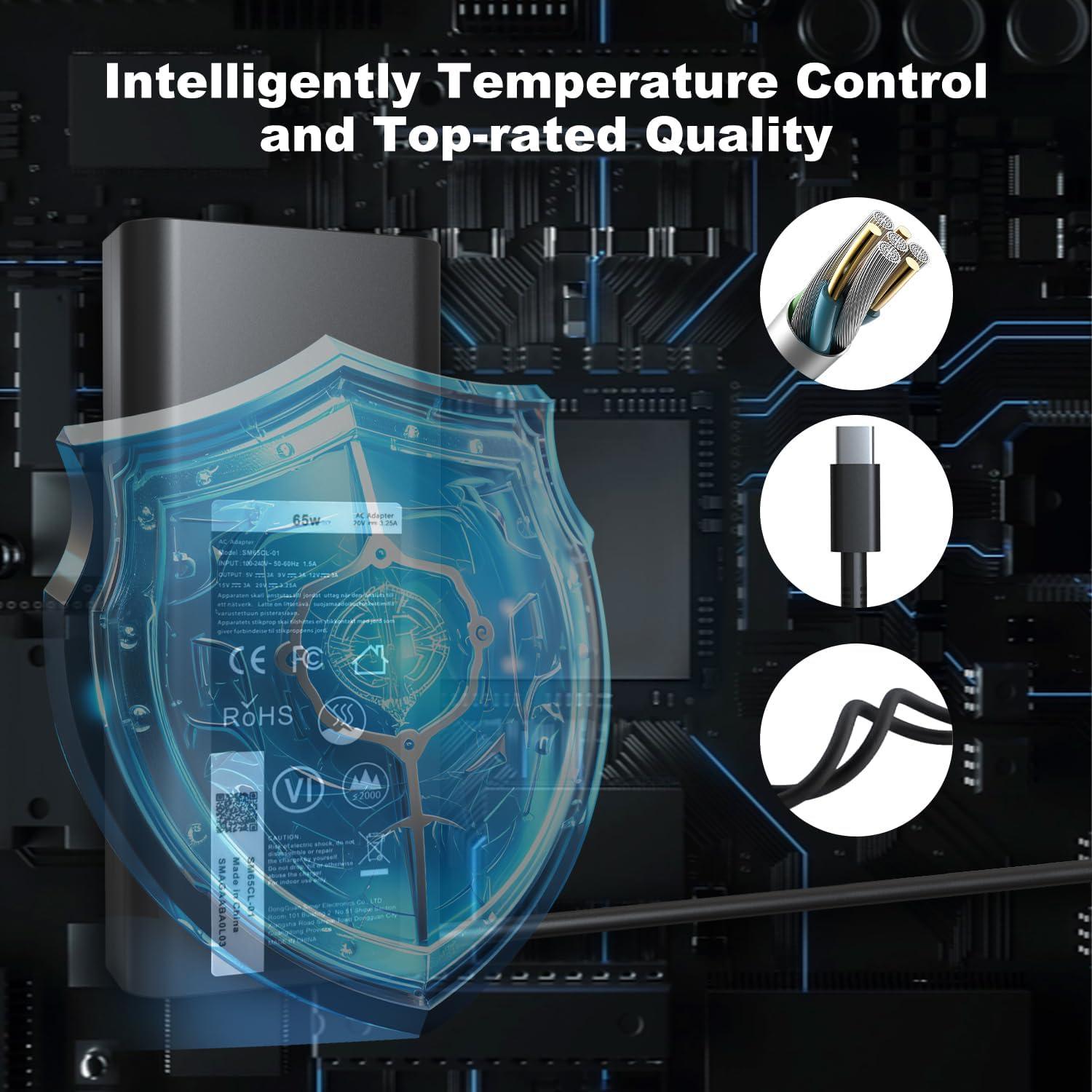 Cargador USB-C 65W HBONY para Dell Latitude e Inspiron