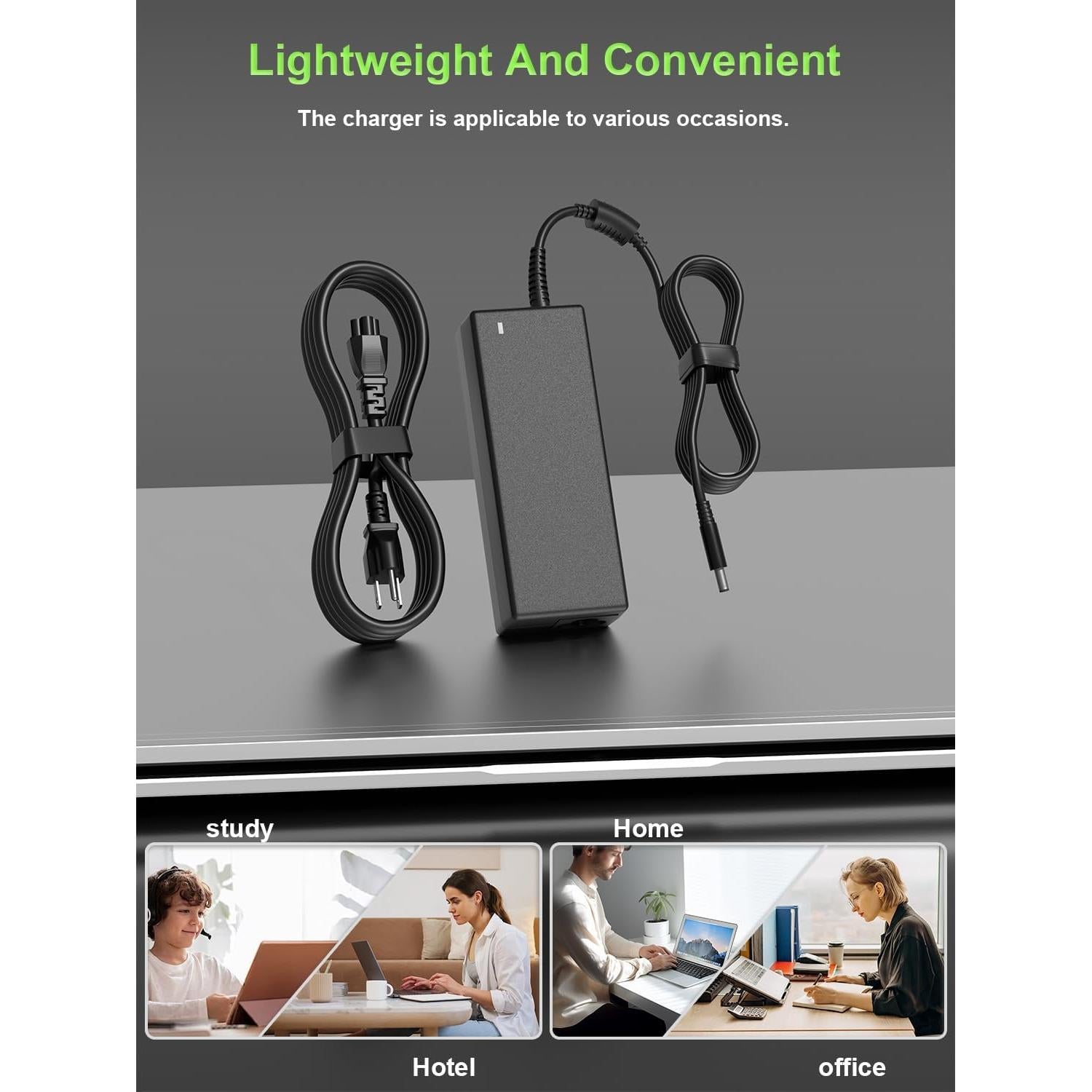 Cargador 65W PowerPortnerLink para Dell Inspiron y Latitude