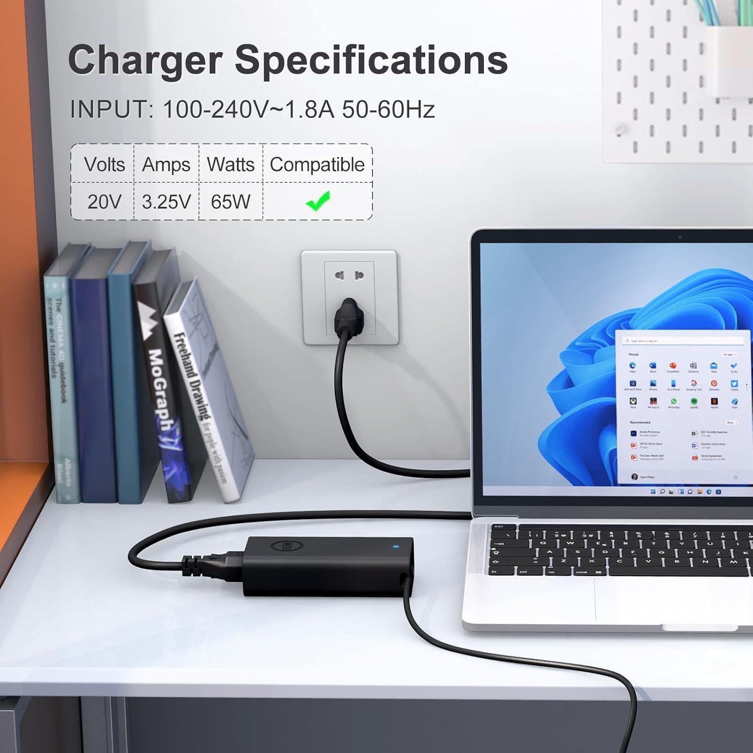 Cargador USB-C 65W DONGGUAN para Dell XPS y Latitude