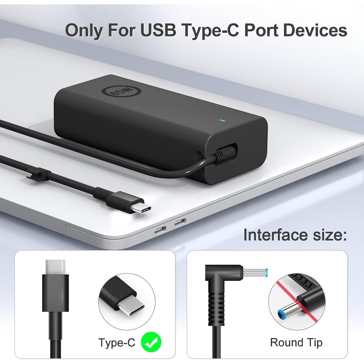 Cargador USB-C 65W DONGGUAN para Dell XPS y Latitude