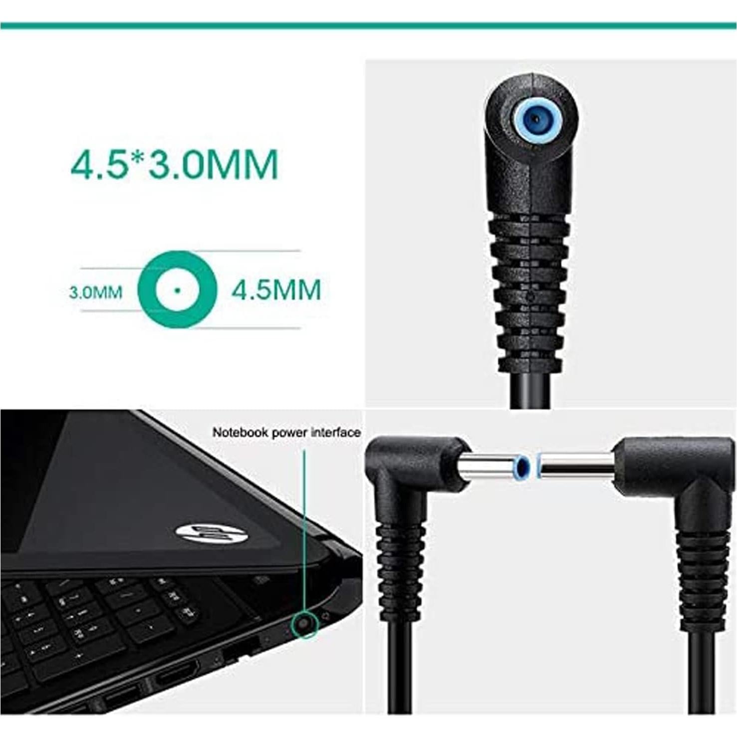 Cargador HP 45W Adaptador de Corriente 19.5V Punta Azul