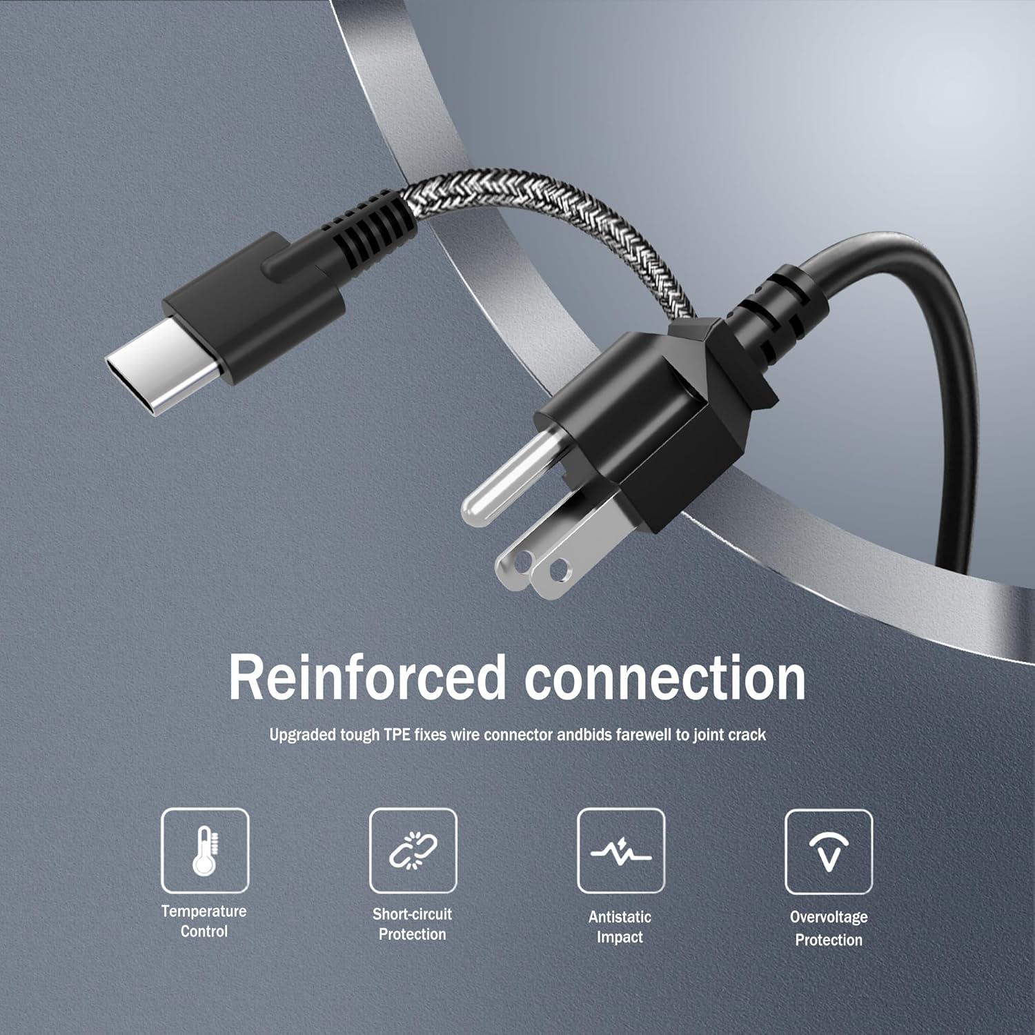 Cargador USB C 65W JIONR para Laptop HP Elitebook y Envy