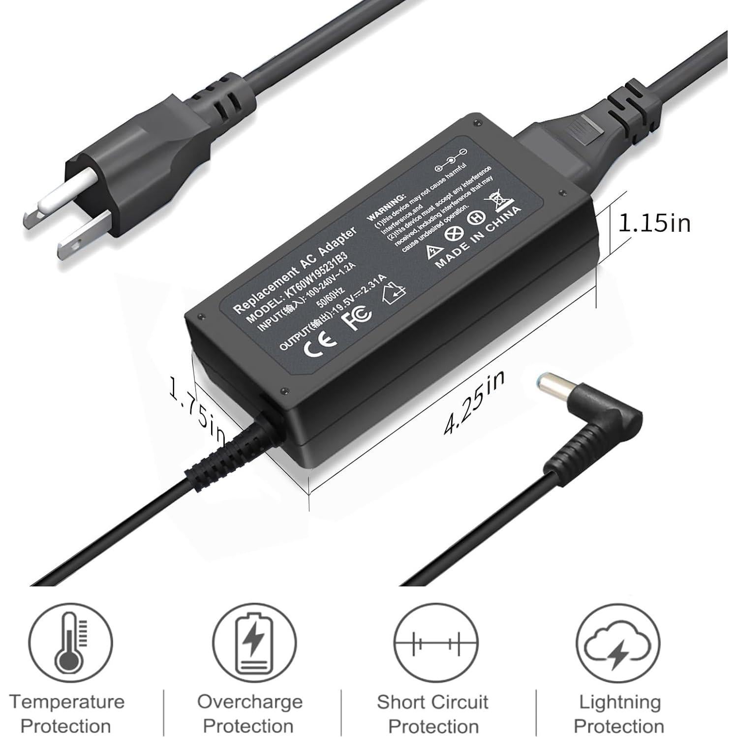 Cargador de Laptop HP 45W Vinperny Adaptador Punta Azul