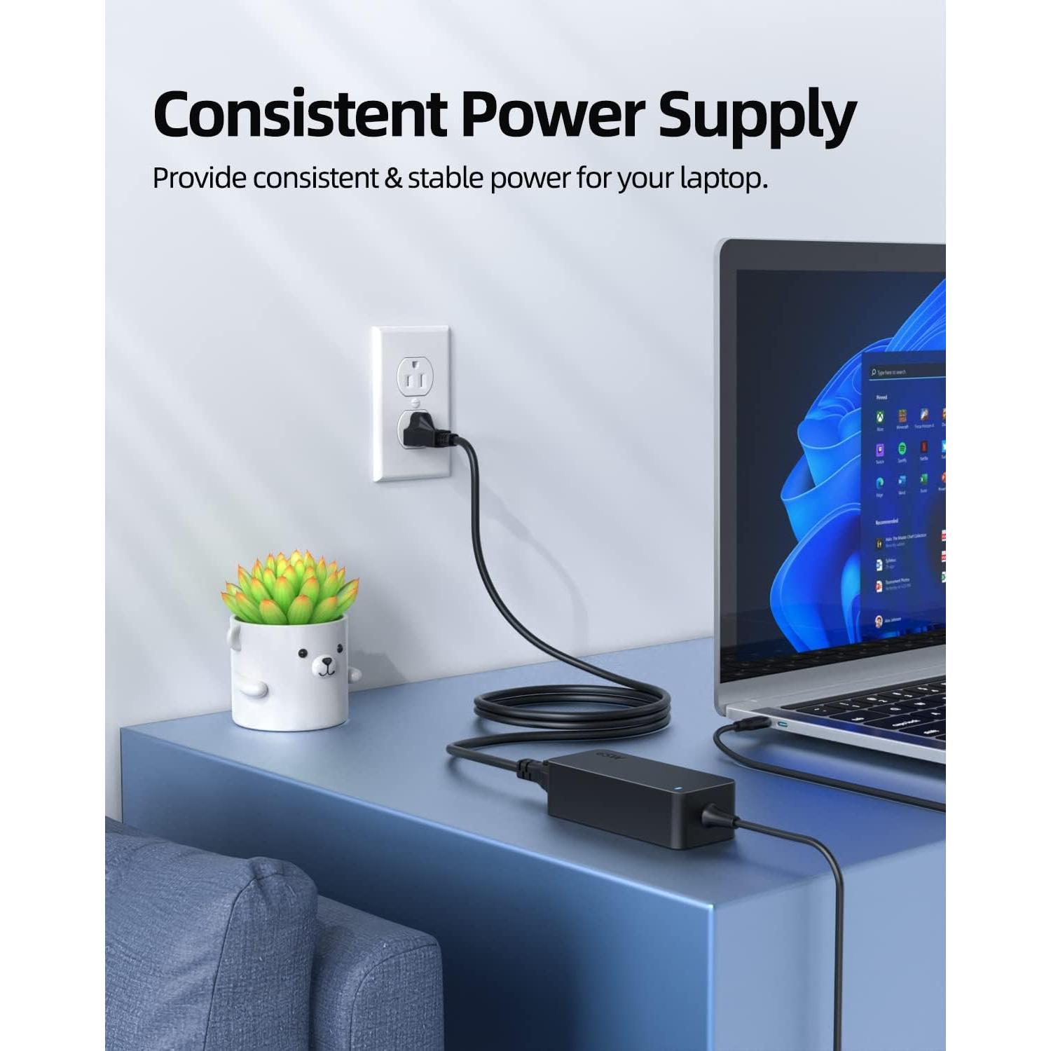 Cargador USB C Superer 65W para Laptop Lenovo - Adaptador Rápido