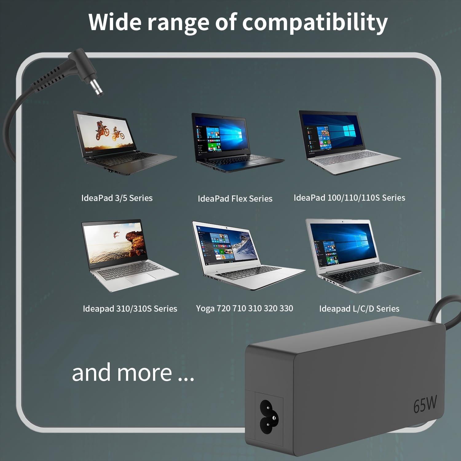 Cargador de Laptop Speott 65W 20V 3.25A para Lenovo