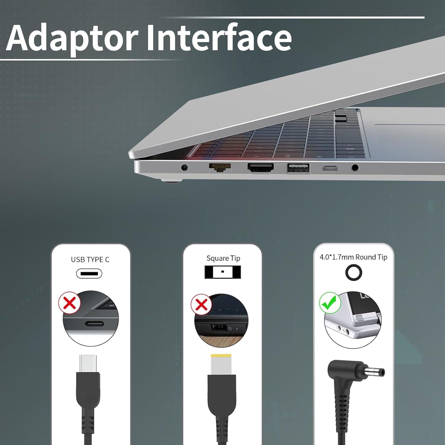 Cargador de Laptop Speott 65W 20V 3.25A para Lenovo