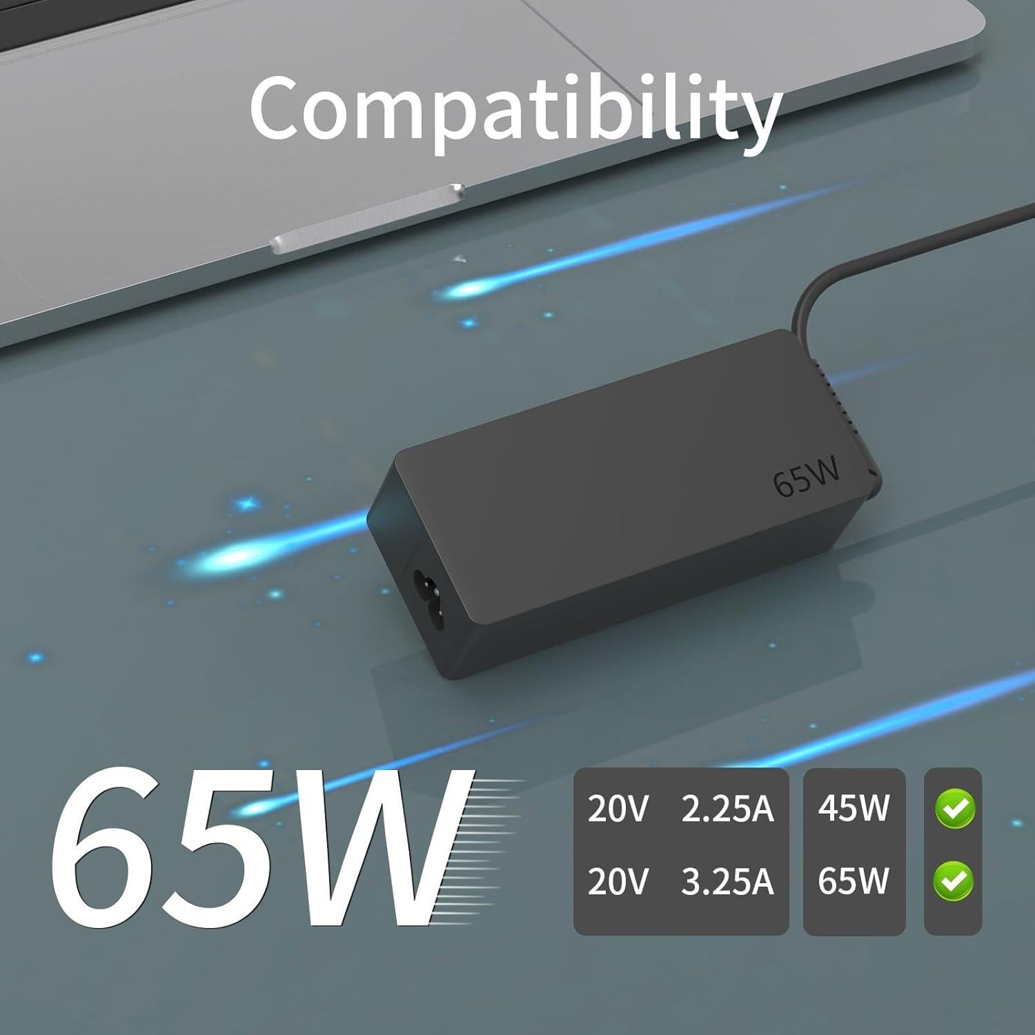 Cargador de Laptop Speott 65W 20V 3.25A para Lenovo