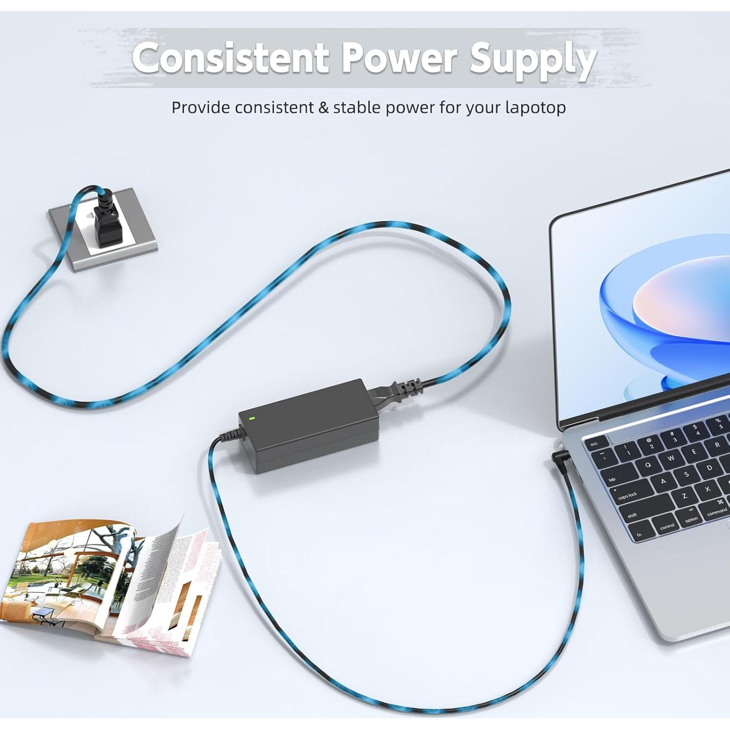 Cargador ROLADA 65W Compatible con Lenovo IdeaPad y Chromebook